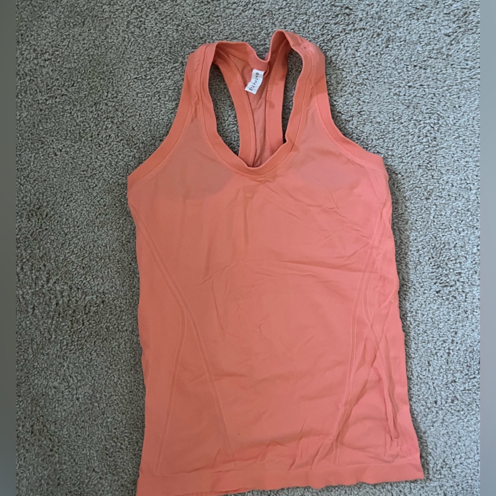 Athleta orange racer back tank size xs
